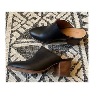 NWOT Madewell Harper Black Leather Clog Size 5.5